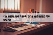 广东麻将碰碰胡有杠吗（广东麻将碰牌后可以暗杠吗）