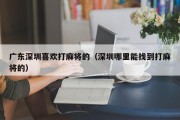 广东深圳喜欢打麻将的（深圳哪里能找到打麻将的）