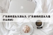 广东麻将混幺九清幺九（广东麻将的混幺九是什么样的）