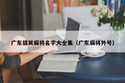 广东搞笑麻将名字大全集（广东麻将外号）