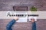广东中大号麻将牌（广东中码麻将）